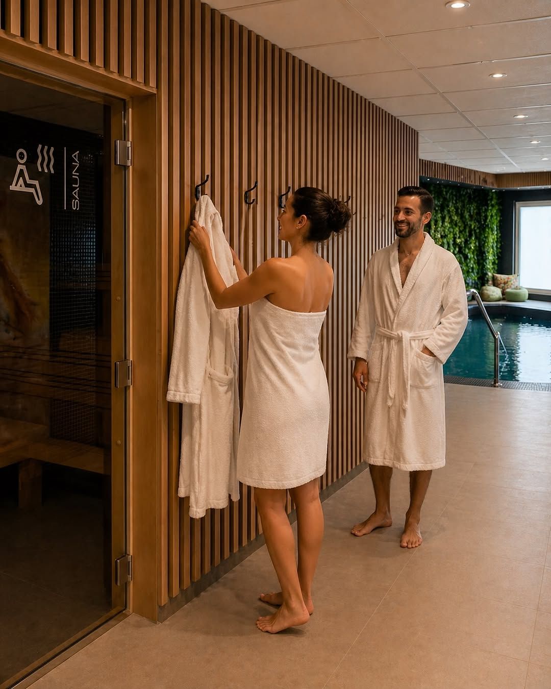 Entrée du sauna